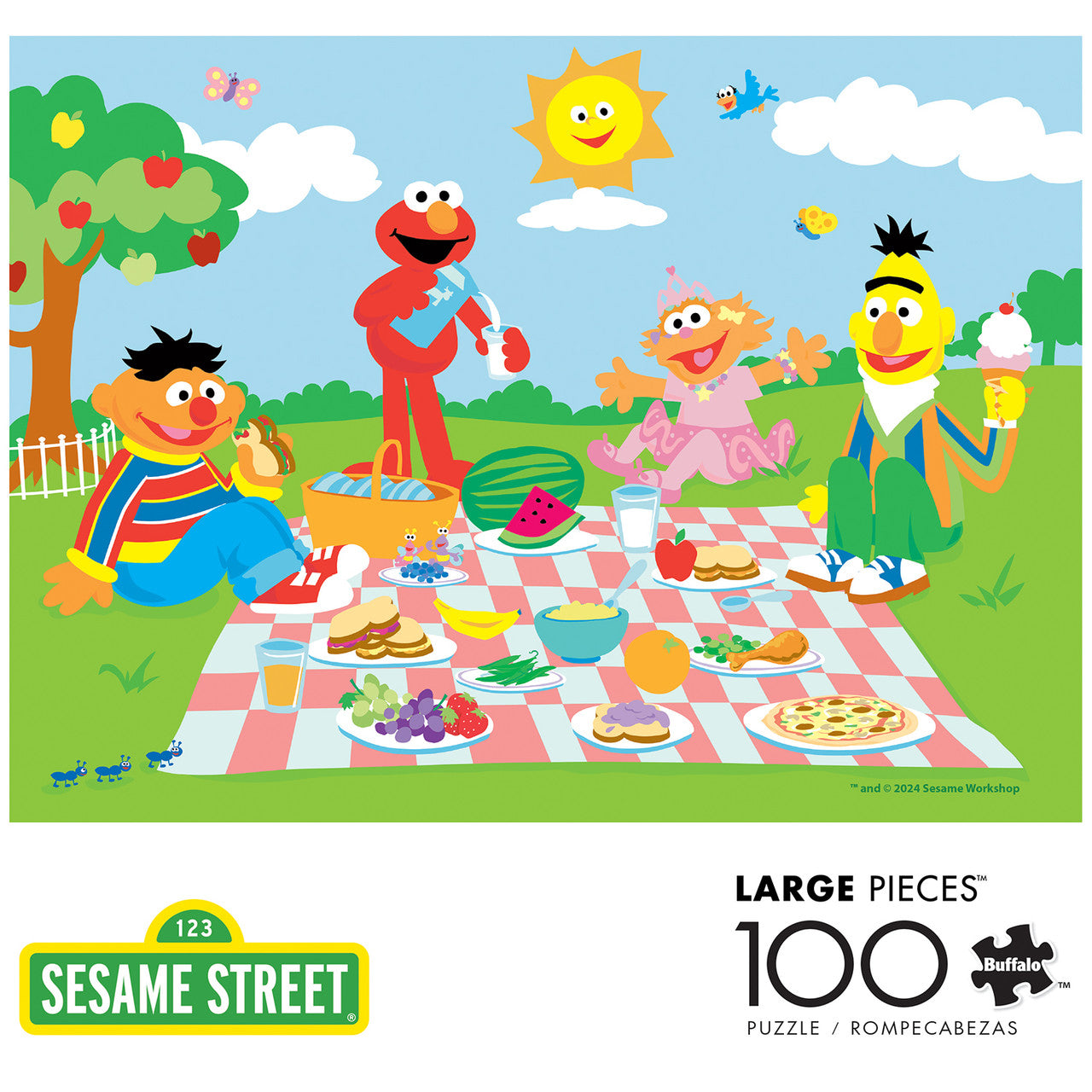 Sunny Day Sesame Street 100 Piece puzzle