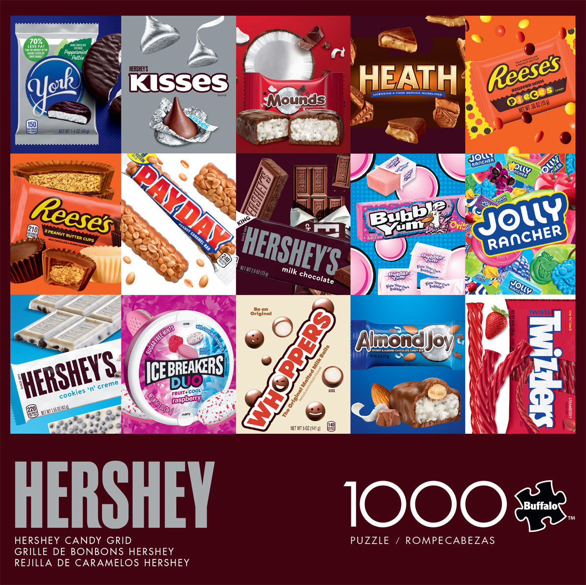 Collage: Hershey Candy Grid 1000 Piece Puzzle
