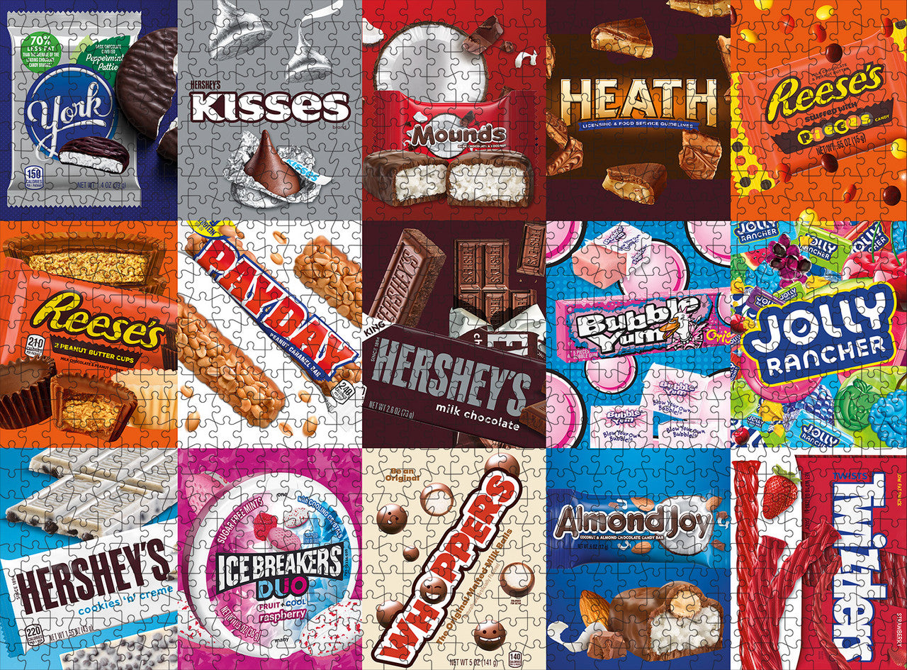 Collage: Hershey Candy Grid 1000 Piece Puzzle